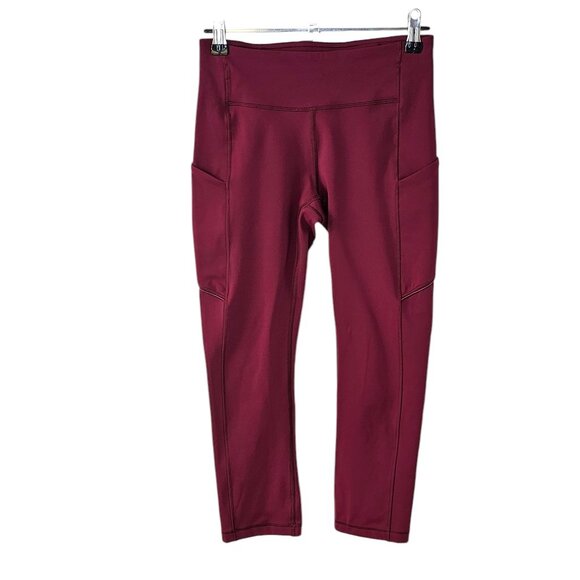 Lululemon Speed Up Crop *21", Mid Rise, Red, Luxtreme, Athletic, Running, Size 4 - Picture 1 of 9